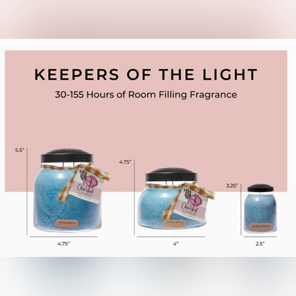 ISLAND BREEZE -A Cheerful Giver Baby Jar Single Wick Candle, 6 oz (2 pack) - Picture 7 of 8